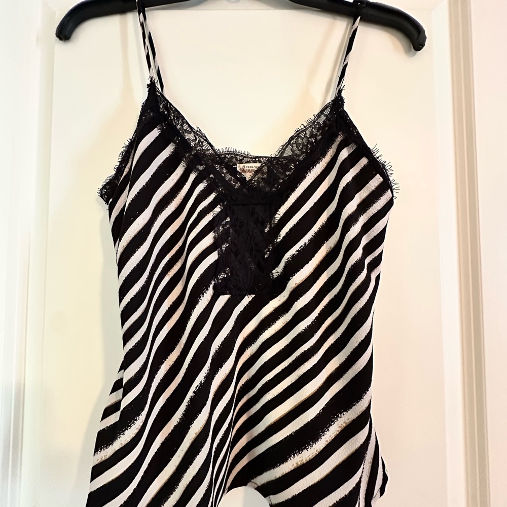 Ten Sixty Sherman Black and White Lace Cami